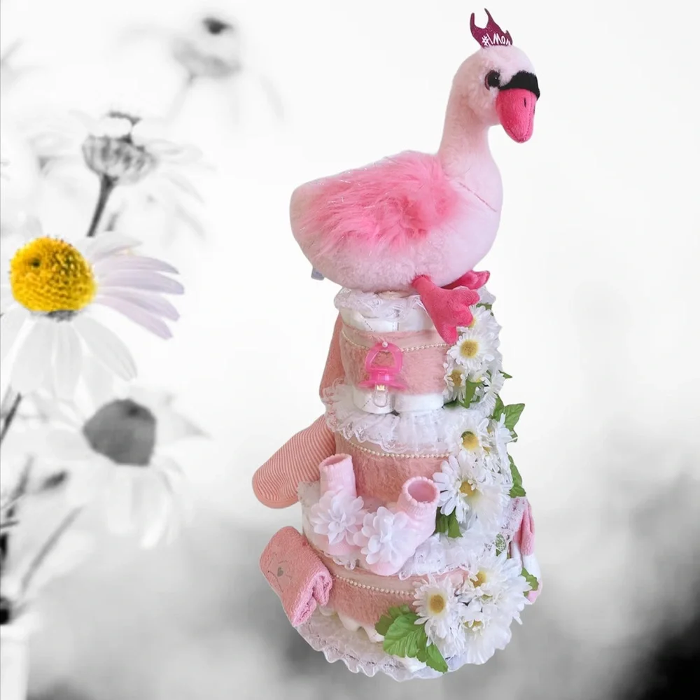 Swan Diaper Cake